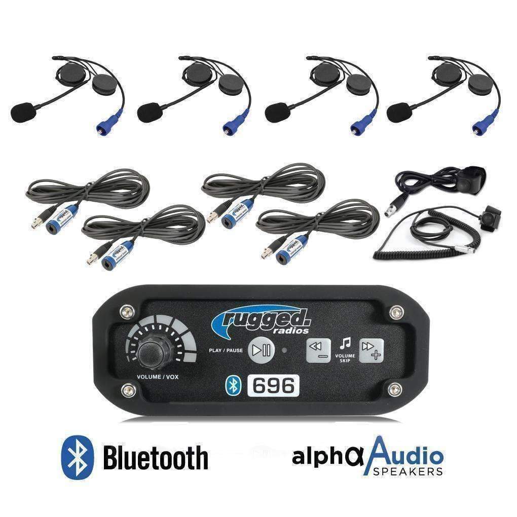 RRP696 4 Person Bluetooth Intercom System with Alpha Audio Helmet