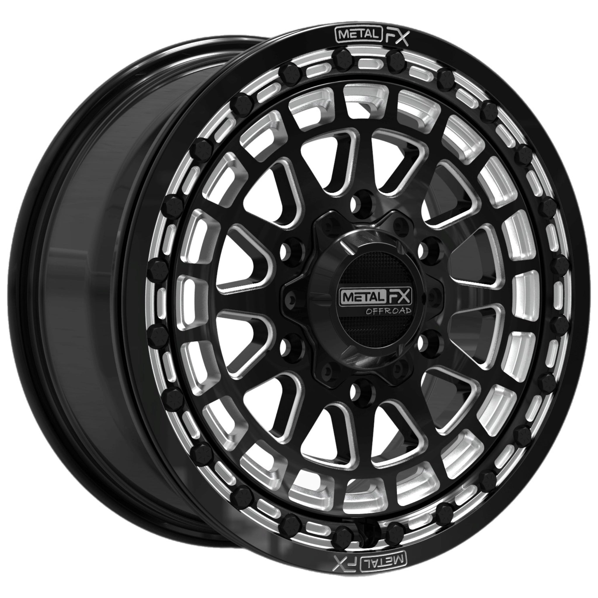 Outlaw 6R Beadlock | Satin Black Contrast Cut | Desert Whips