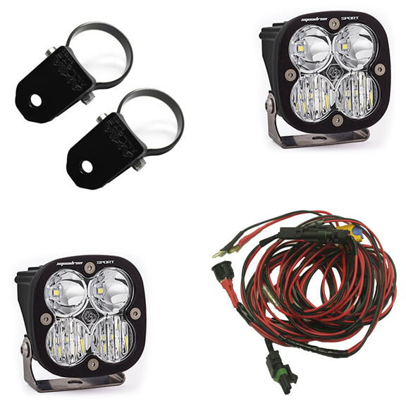 Polaris LED Light Pods 2 Inch Harness A Pillar Mounts Kit Squadron Sport Baja Designs